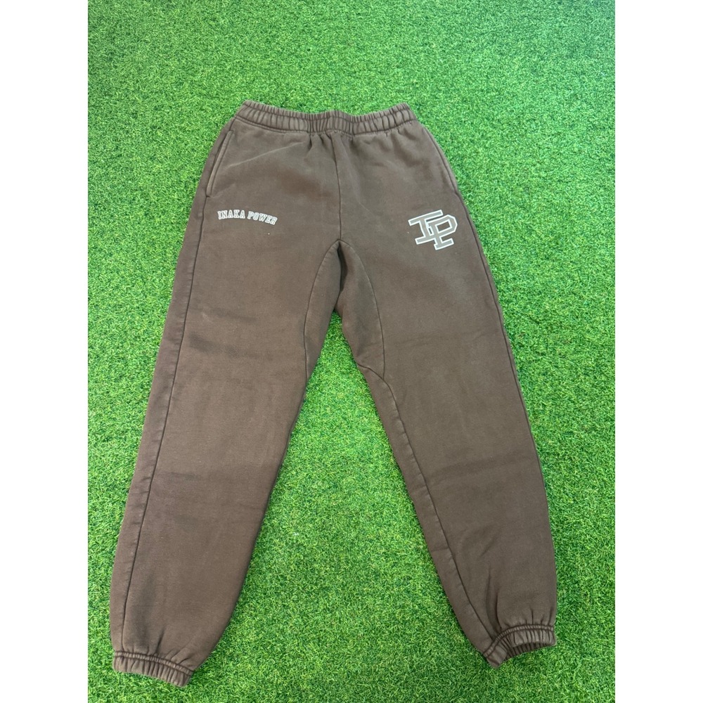 Inaka Power Brown Graphic Sweatpants Mens‎ Small Joggers Fleece IP Logo